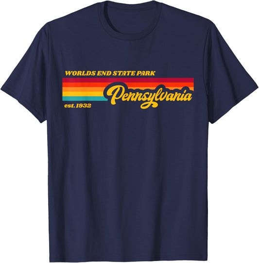 Pennsylvania WORLDS END State Park T-Shirt - T-Shirt | Navy