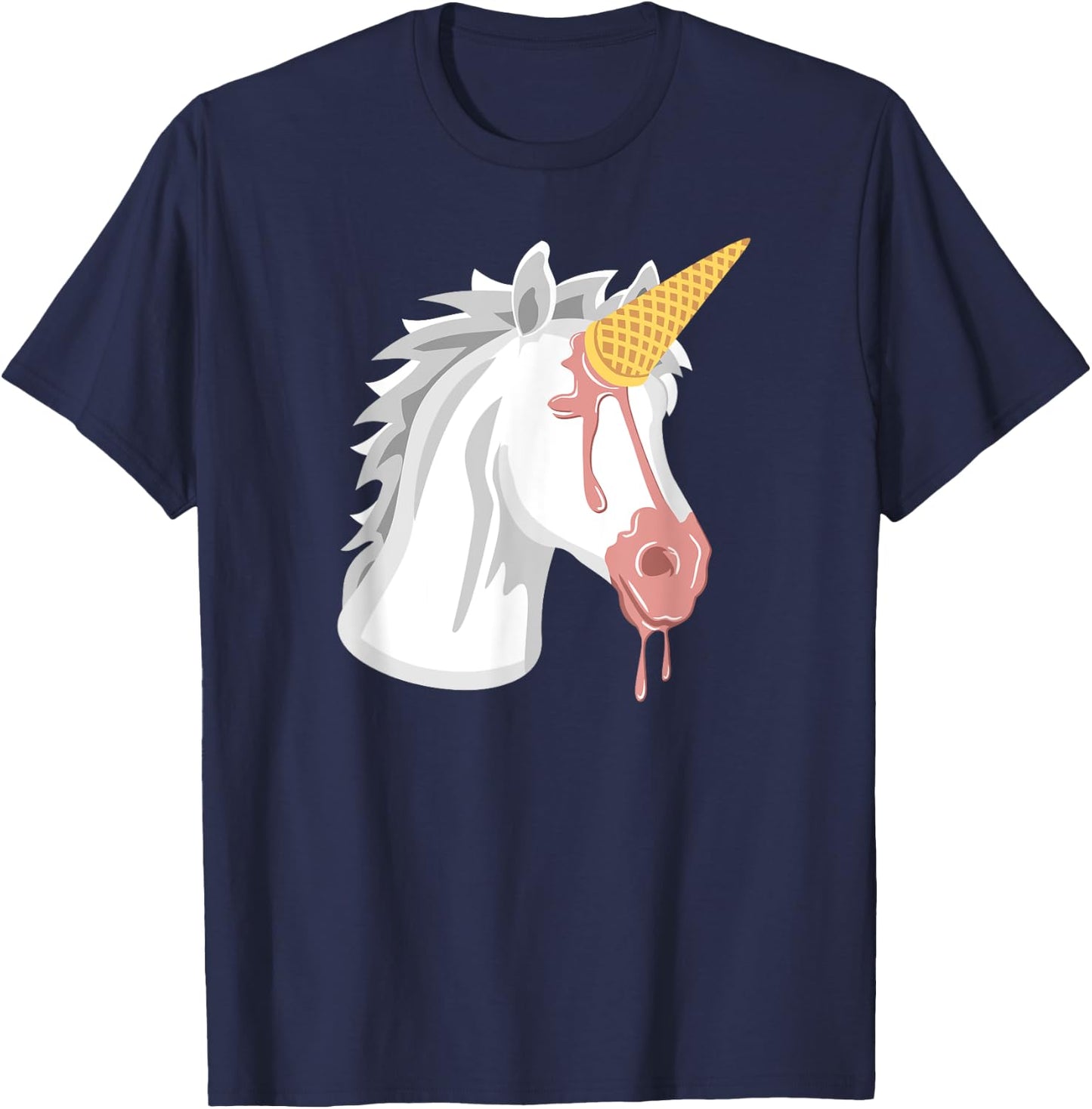 Ice Cream Cone Funny Unicorn Clothing Women Girls T-Shirt - T-Shirt | Navy