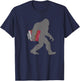 Funny Accordionist Bigfoot musician with Accordion T-Shirt - T-Shirt | Navy