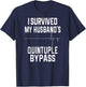 I Survived My Husband's Quintuple Bypass T-Shirt - T-Shirt | Navy
