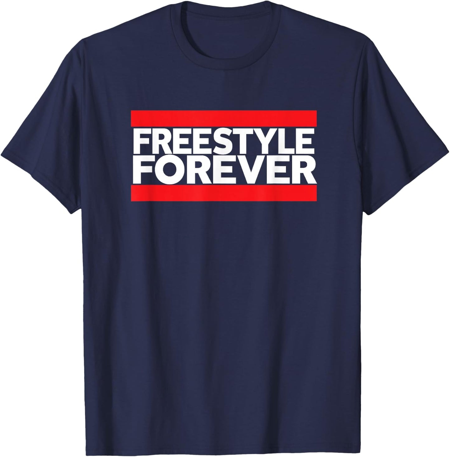 Freestyle Forever Music Fan 80s Retro Rap Style Graphic T-Shirt - T-Shirt | Navy