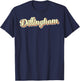 Dillingham Retro Art Baseball Font Vintage T-Shirt - T-Shirt | Navy