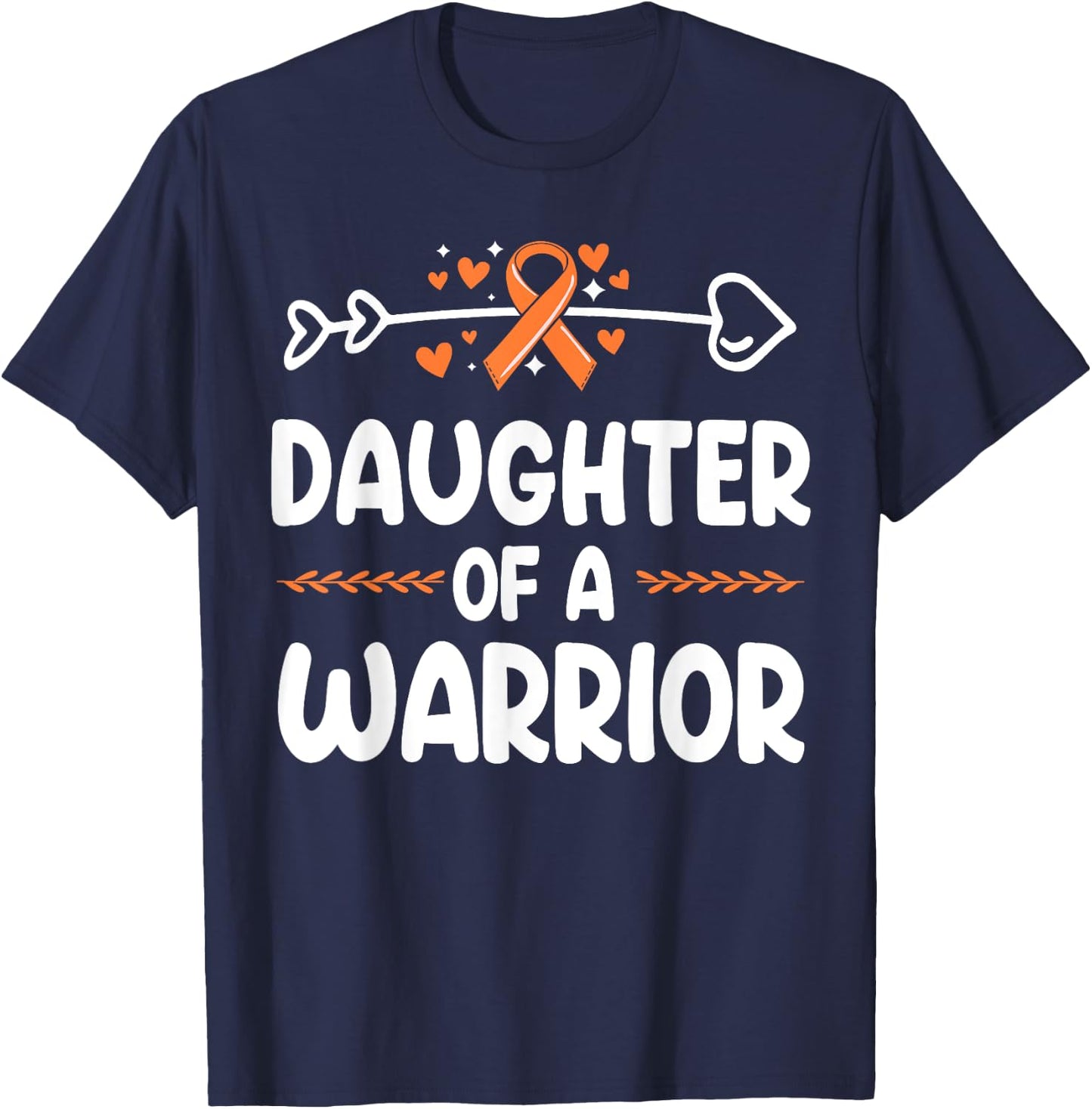 Daughter of a Warrior Shirts Kidney Cancer Awareness T-Shirt - T-Shirt | Navy