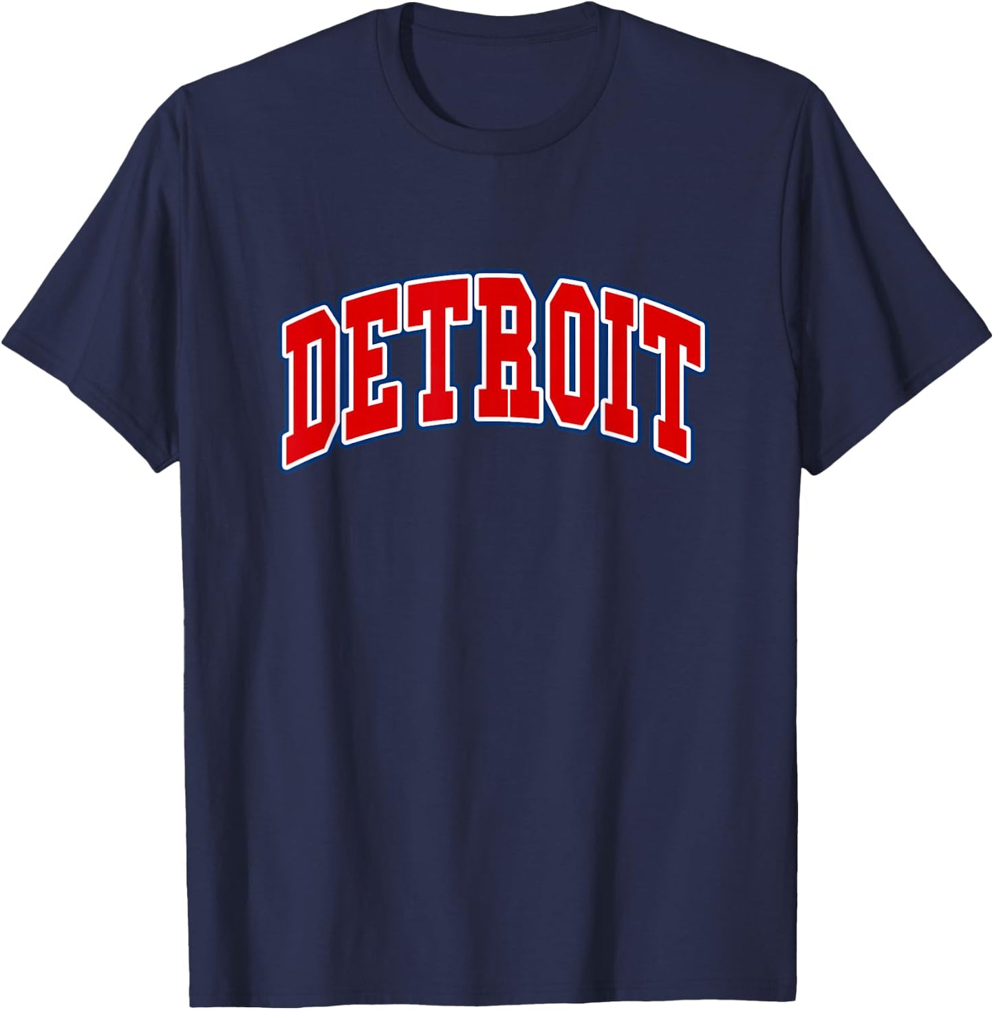 Detroit Hometown Pride - Throwback Design - Classic T-Shirt - T-Shirt | Navy