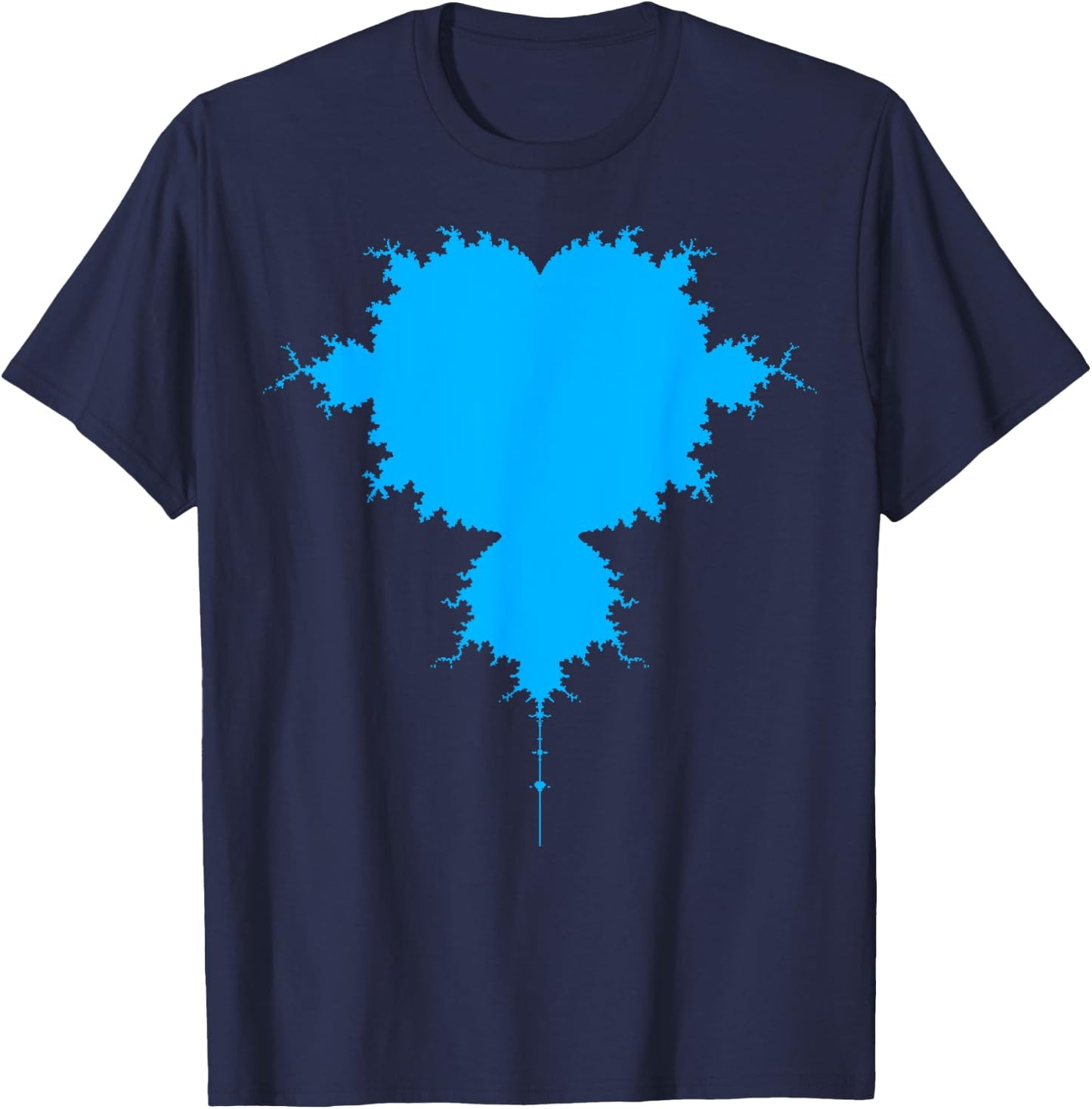 Nerdy Mandelbrot Fractal Chaos Physics Math Teacher Gift T-Shirt - T-Shirt | Navy
