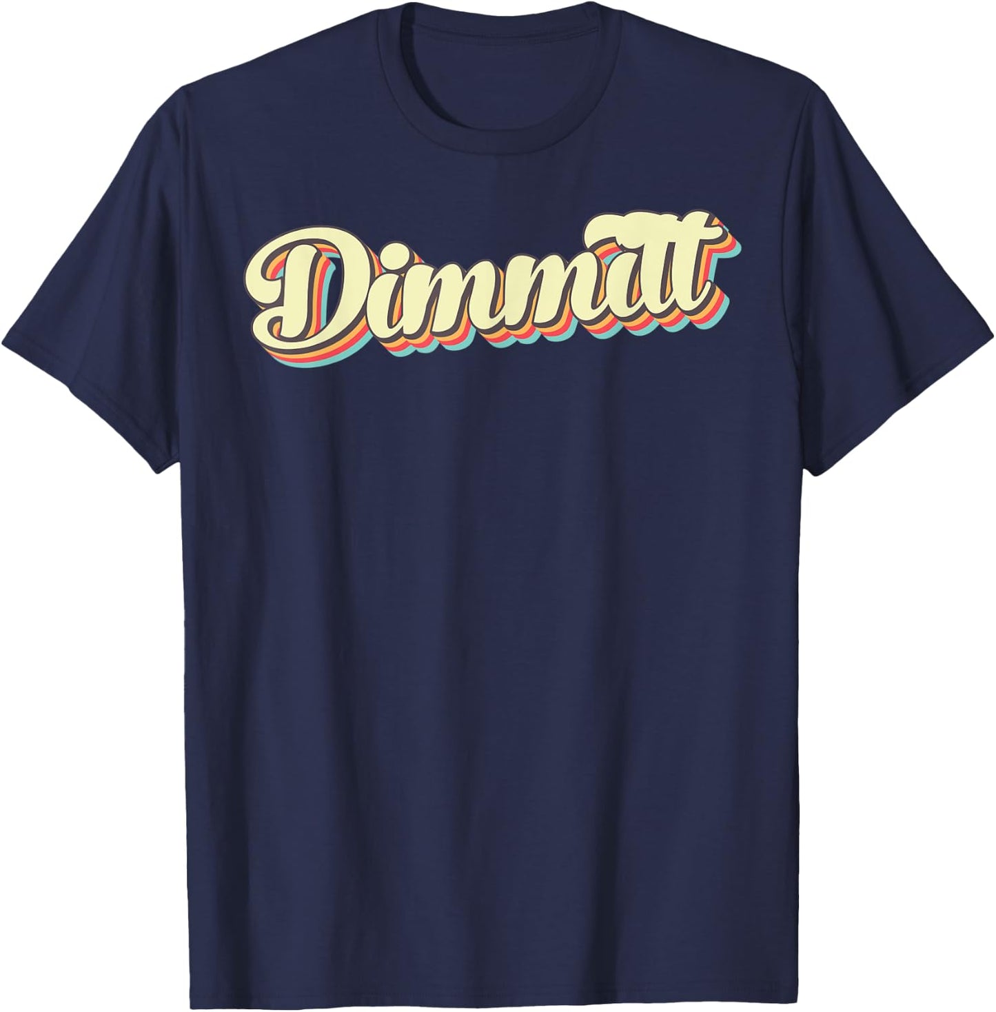 Dimmitt Retro Art Baseball Font Vintage T-Shirt - T-Shirt | Navy