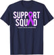 Support Squad Elder Abuse Awareness Purple Ribbon T-Shirt - T-Shirt | Navy
