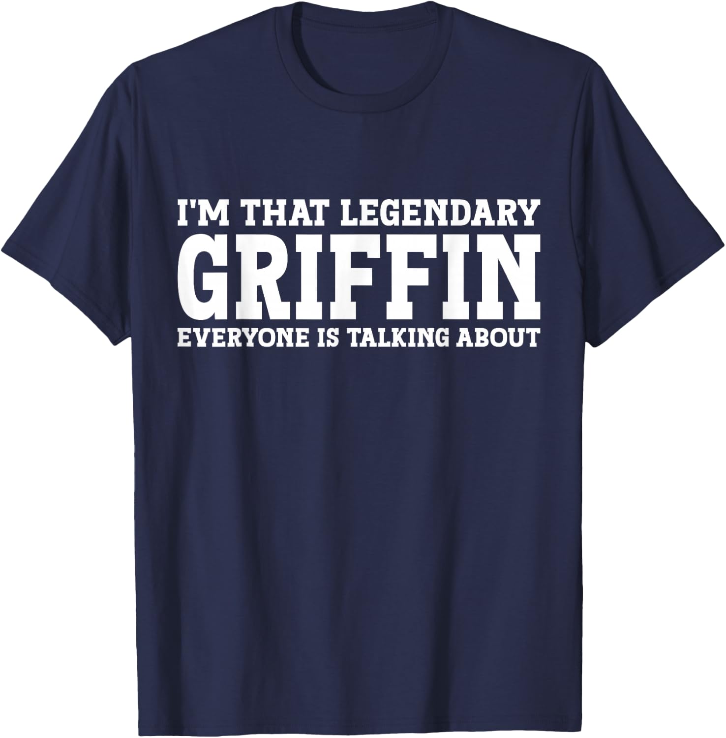 Griffin Surname Funny Team Family Last Name Griffin T-Shirt - T-Shirt | Navy