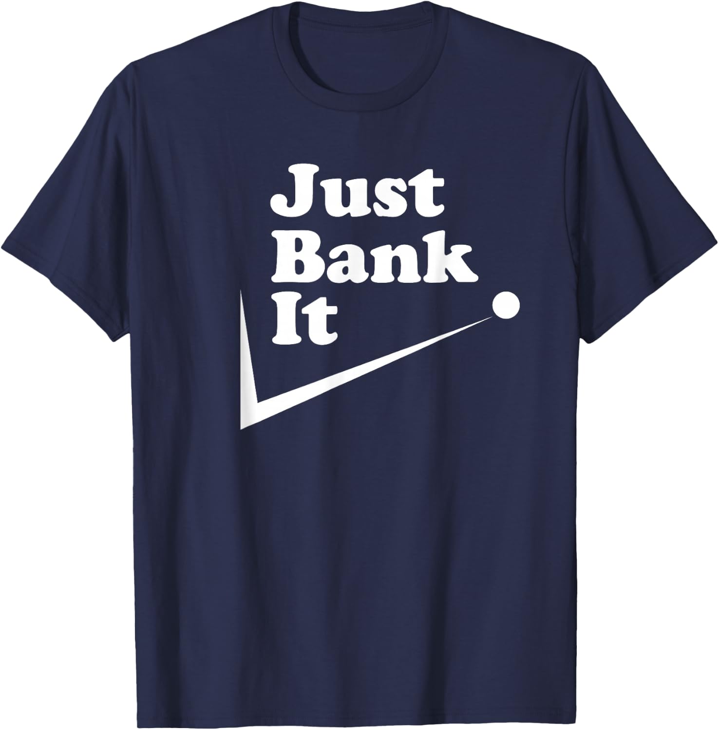 Rack Em Up -Adult Black Modern Diamond Billiards-Themed , Small, Short Sleeve, , Classic Fit, Polyester 100% T-Shirt - T-Shirt | Navy