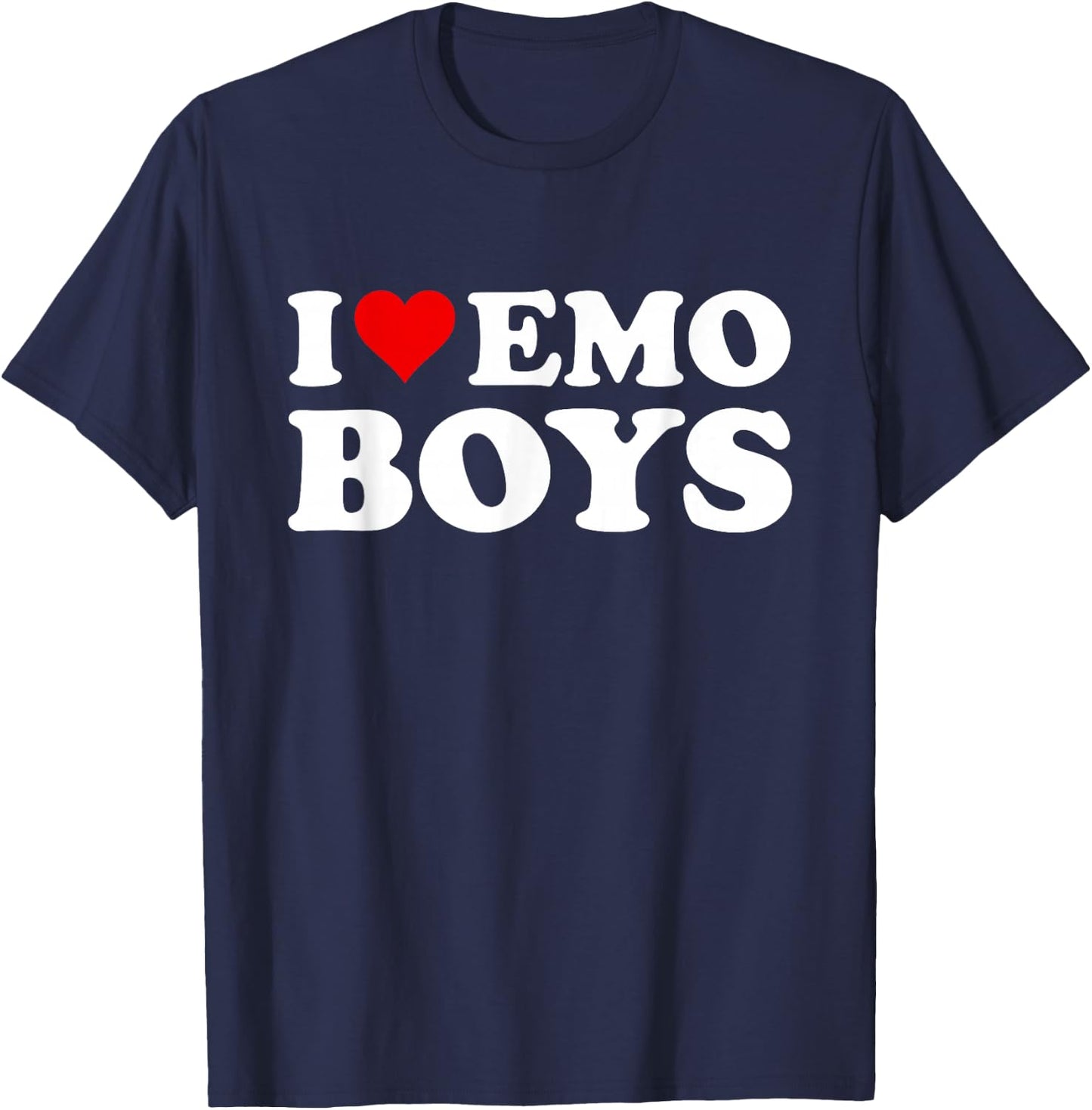 I Love Emo Boys T-Shirt - T-Shirt | Navy