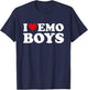 I Love Emo Boys T-Shirt - T-Shirt | Navy