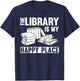 Cool Library Art Women Librarian Bookworm Book Lover T-Shirt - T-Shirt | Navy