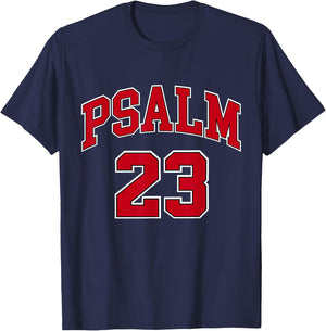 Psalm 23 shirt, Retro Sneakerhead, Christian Bible, Jesus T-Shirt - T-Shirt | Navy