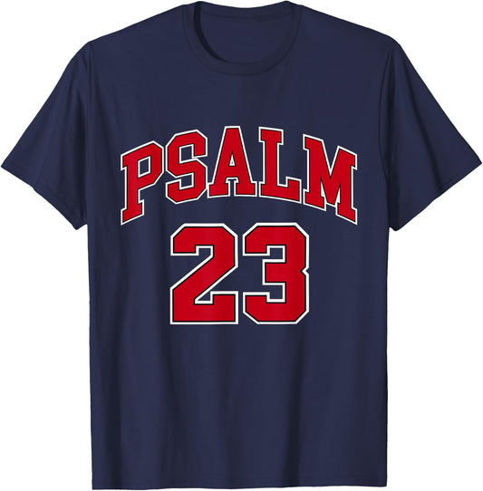 Psalm 23 shirt, Retro Sneakerhead, Christian Bible, Jesus T-Shirt - T-Shirt | Navy