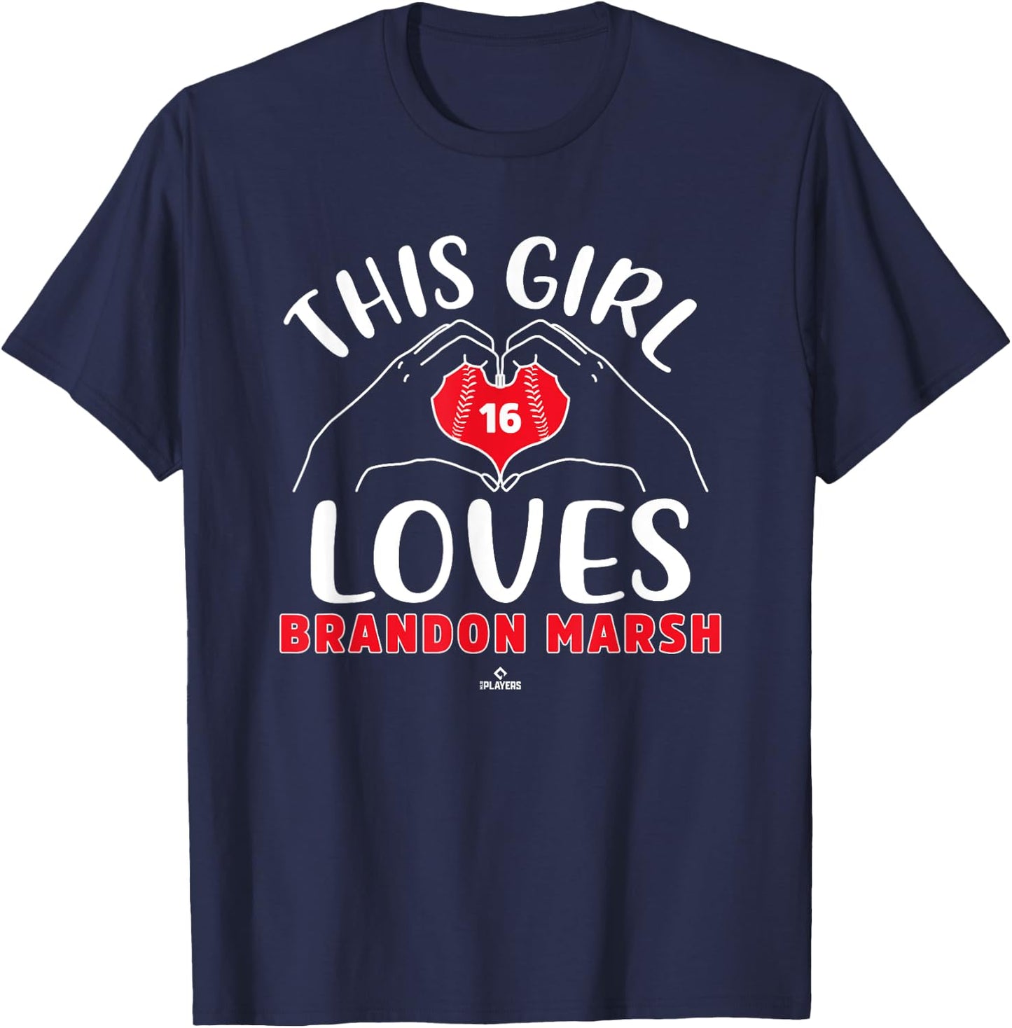 This Girl Loves Brandon Marsh Philadelphia MLBPA T-Shirt - T-Shirt | Navy
