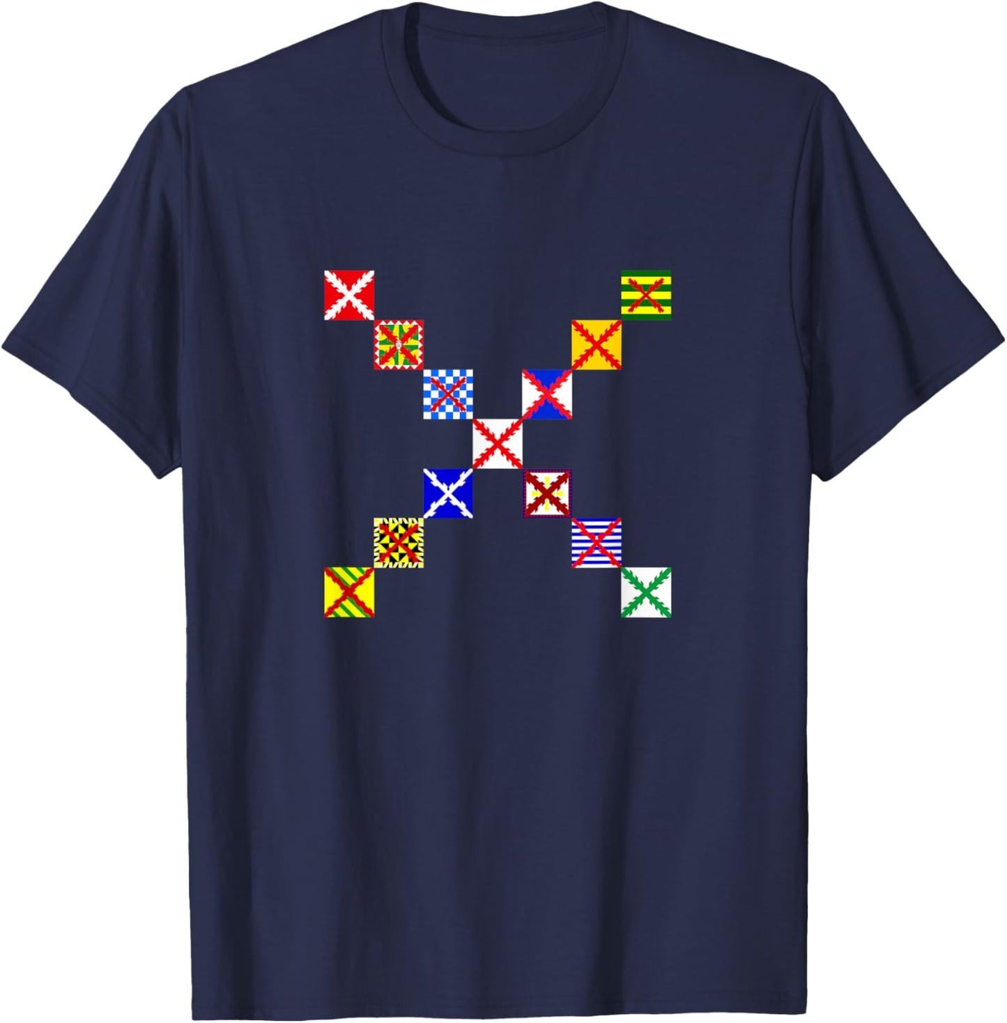 Burgundy Cross. Collection. Military T-Shirt - T-Shirt | Navy