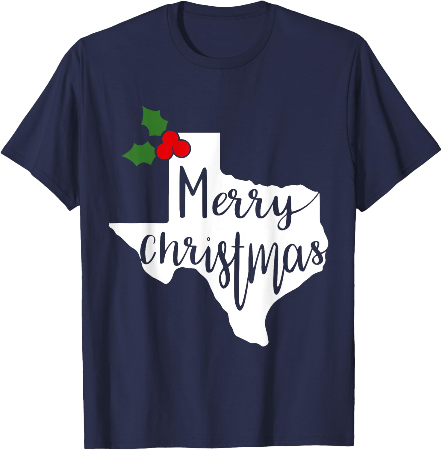 Merry Texmas Texas Christmas T-Shirt - T-Shirt | Navy