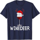 WineDeer ReinBeer Funny Wine Beer Christmas Couples Matching T-Shirt - T-Shirt | Navy
