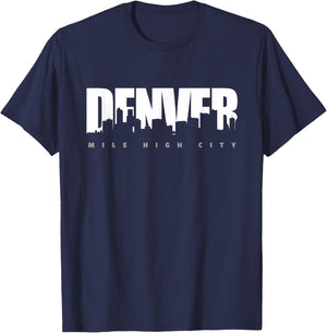 Denver Mile High City Colorado T-Shirt - T-Shirt | Navy