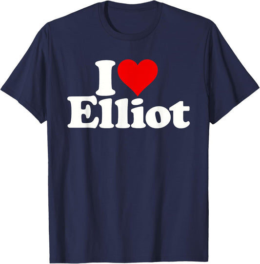 I Love Heart Elliot T-Shirt - T-Shirt | Navy