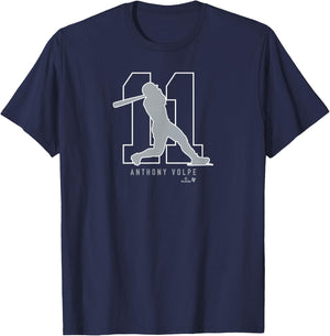 Anthony Volpe - 11 - New York Baseball T-Shirt - T-Shirt | Navy