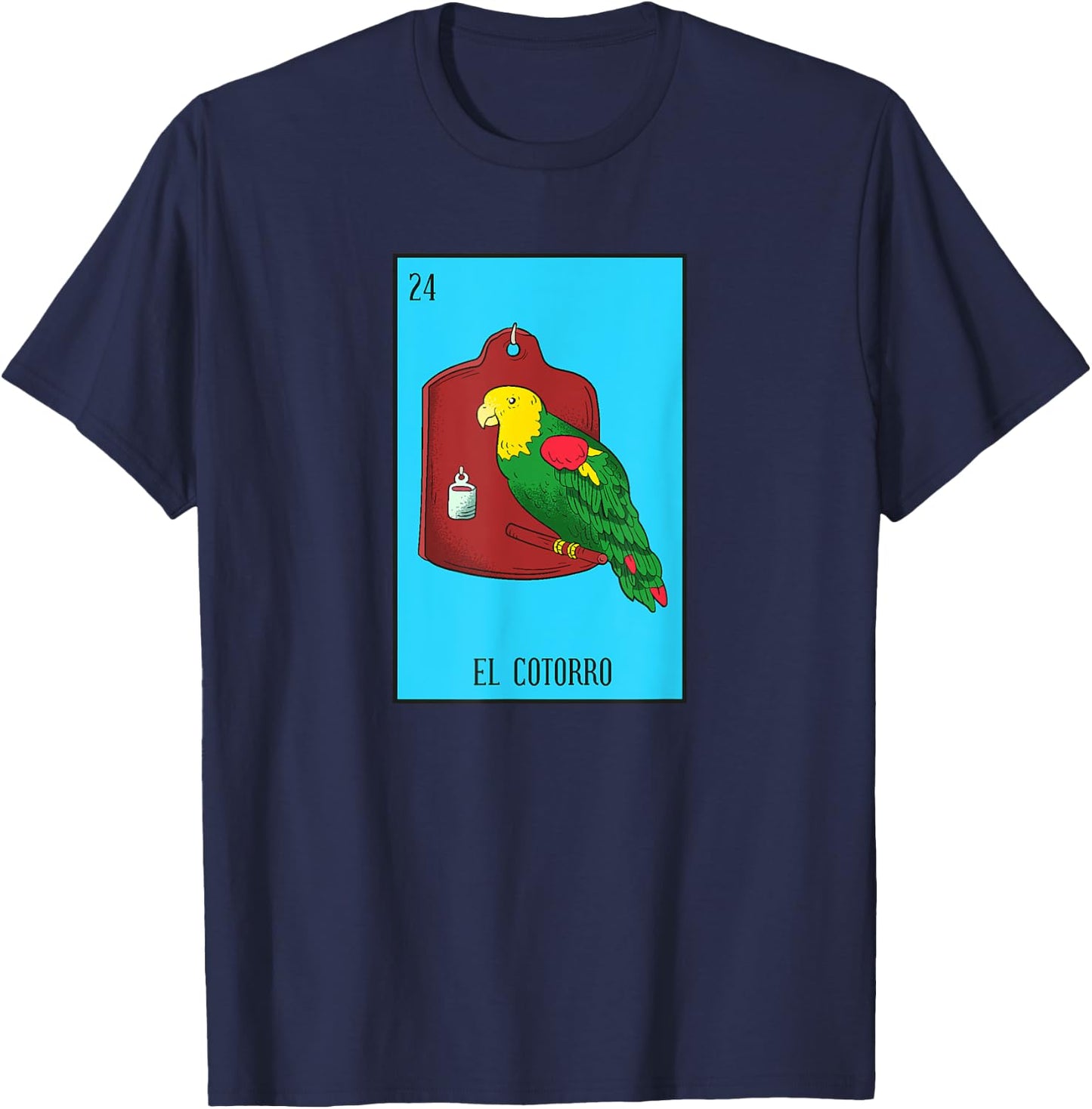 Mexican Lottery El Cotorro The Parrot Game of Mexico T-Shirt - T-Shirt | Navy