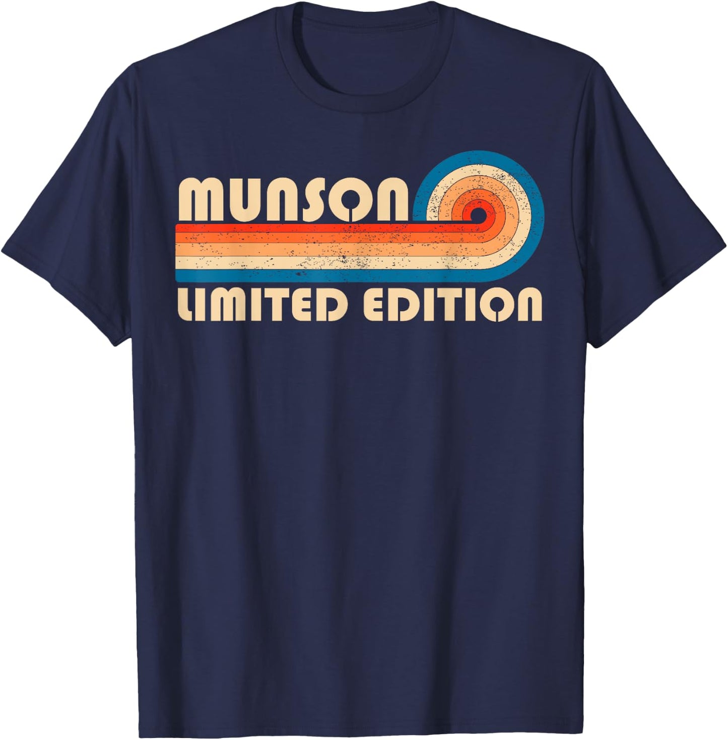 MUNSON Surname Retro Vintage 80s 90s Birthday Reunion T-Shirt - T-Shirt | Navy