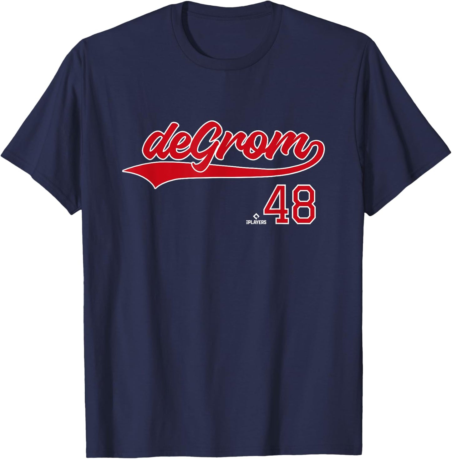 Vintage Gameday Jacob deGrom Texas MLBPA T-Shirt - T-Shirt | Navy