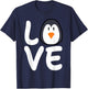 LOVE Penguins Shirt | Penguin Lover Shirt | Cool Penguin T-Shirt - T-Shirt | Navy