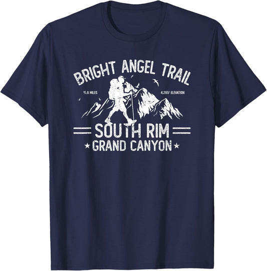 Bright Angel Trail South Rim Grand Canyon Hiking Outdoors T-Shirt - T-Shirt | Navy