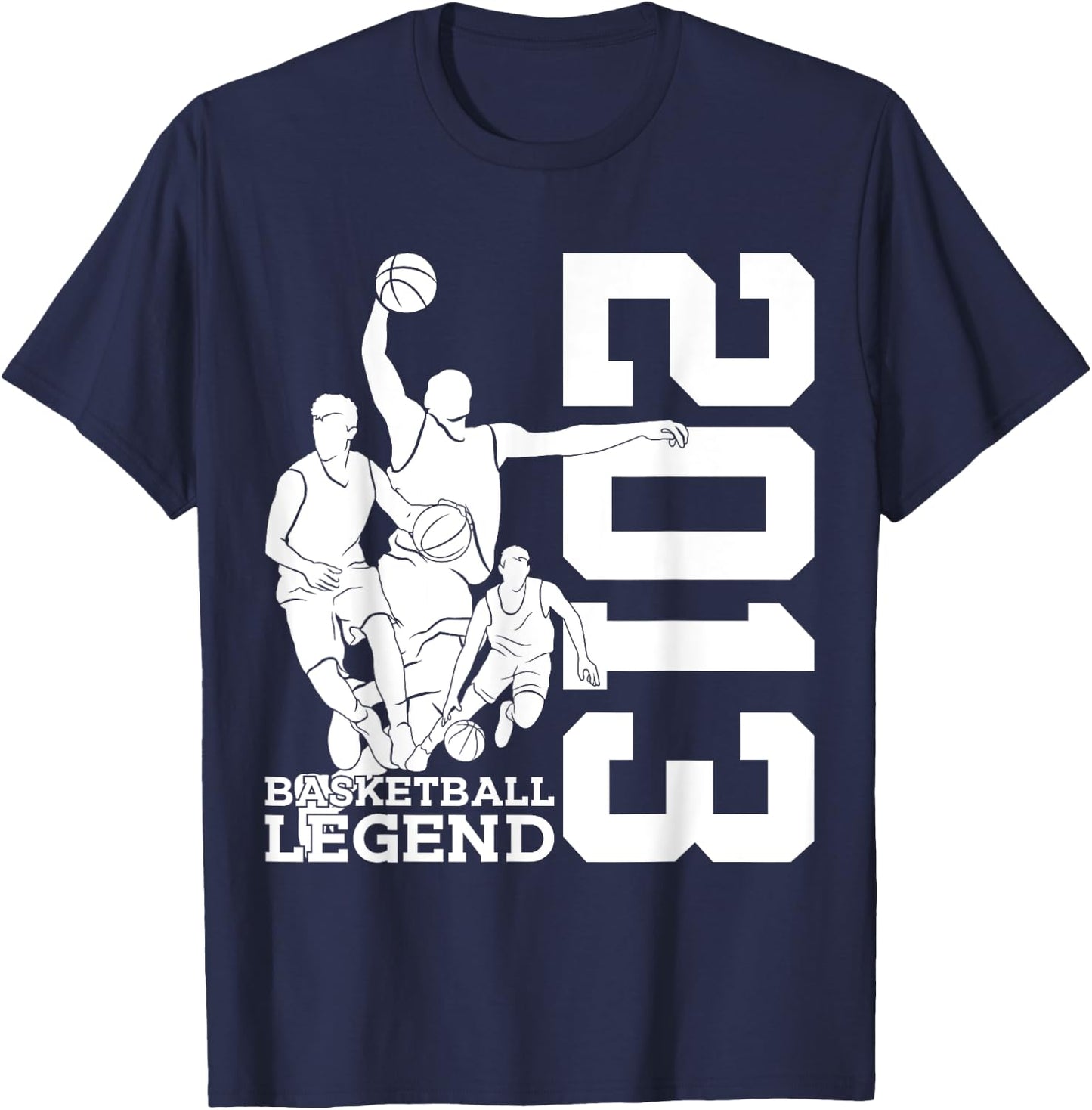 Basketball 12th Birthday Basketball Legend 2013 T-Shirt - T-Shirt | Navy