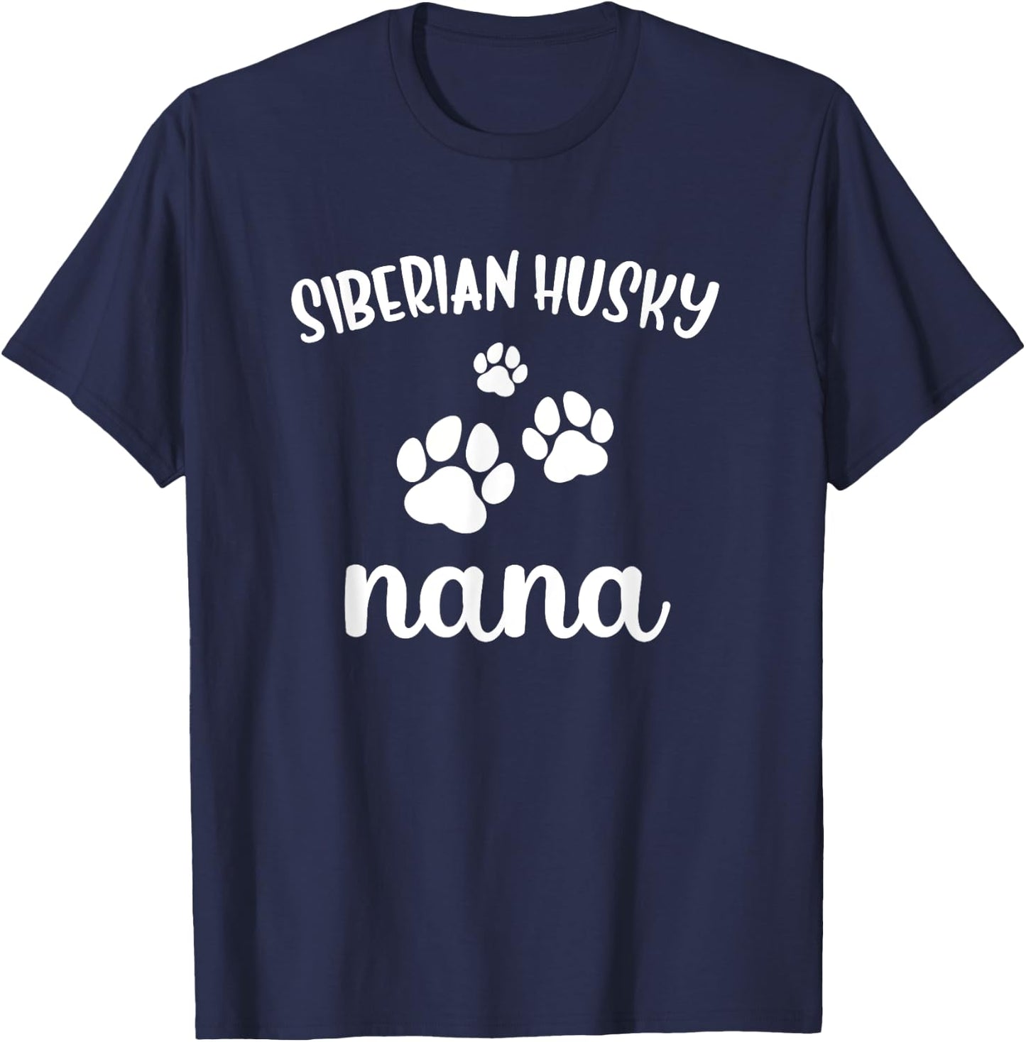 Siberian Husky Nana Cute Dog Chukcha T-Shirt - T-Shirt | Navy