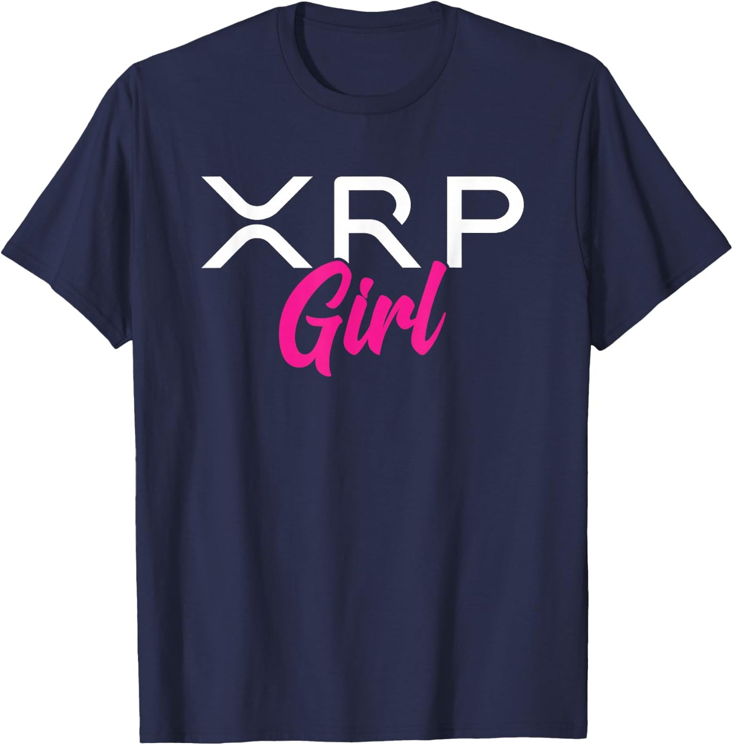 XRP Cryptocurrency - XRP Girl - Crypto Currency - XRP T-Shirt - T-Shirt | Navy