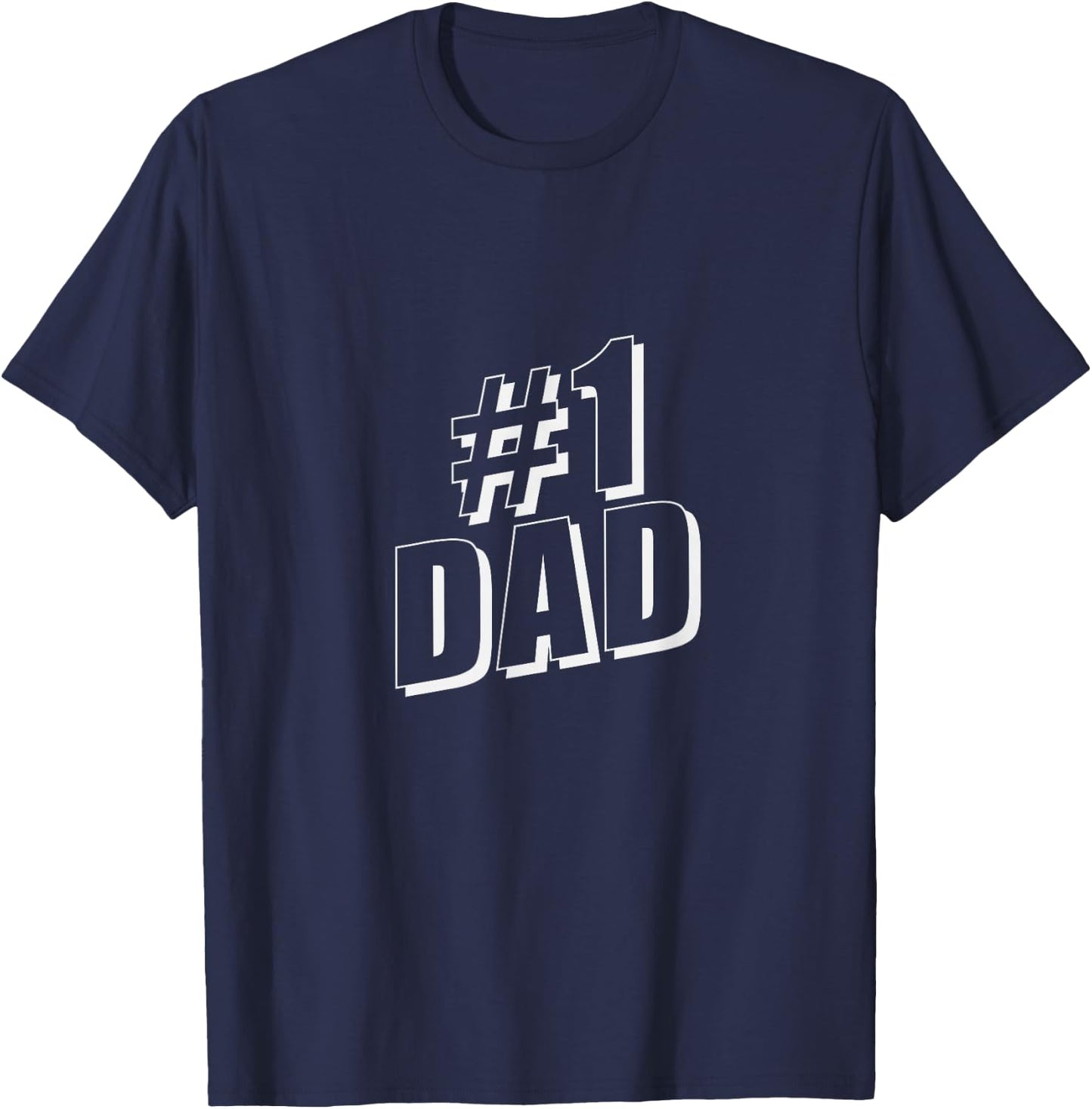 #1 Dad Number One Father's Day T-Shirt - T-Shirt | Navy