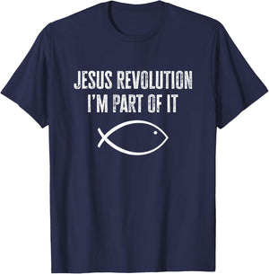 Jesus Revolution I'm Part of it - Marked by Jesus T-Shirt - T-Shirt | Navy
