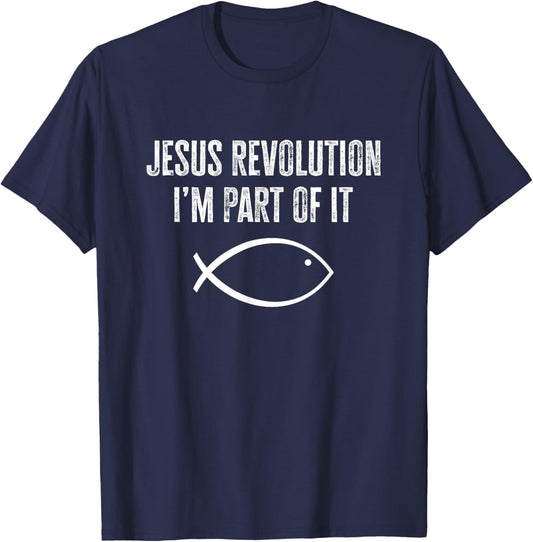 Jesus Revolution I'm Part of it - Marked by Jesus T-Shirt - T-Shirt | Navy