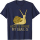 Home Is Where Snail Shell Mollusk Snails Lover Snail T-Shirt - T-Shirt | Navy