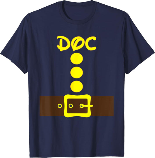 Dwarf Easy Halloween Costume Men Women Kids Matching Color T-Shirt - T-Shirt | Navy