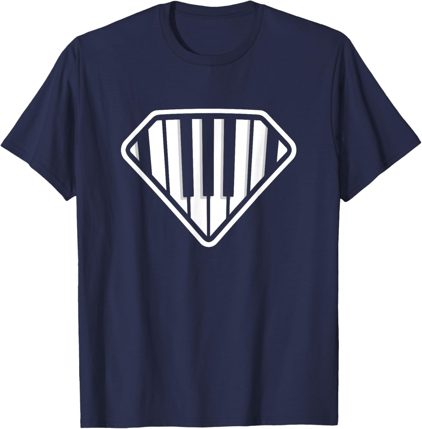 Piano Pianist Funny Super Keyboard T-Shirt - T-Shirt | Navy