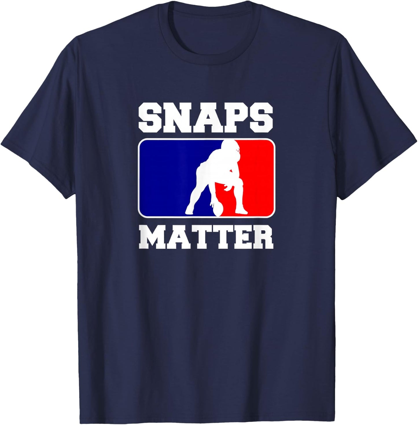 Snaps Matter "Football Center" Football T-Shirt - T-Shirt | Navy