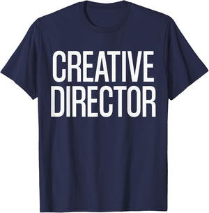 Film Crew Creative Director Gift Apparels | Bold Creative Director Text | Black T-Shirt - T-Shirt | Navy