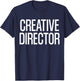 Film Crew Creative Director Gift Apparels | Bold Creative Director Text | Black T-Shirt - T-Shirt | Navy