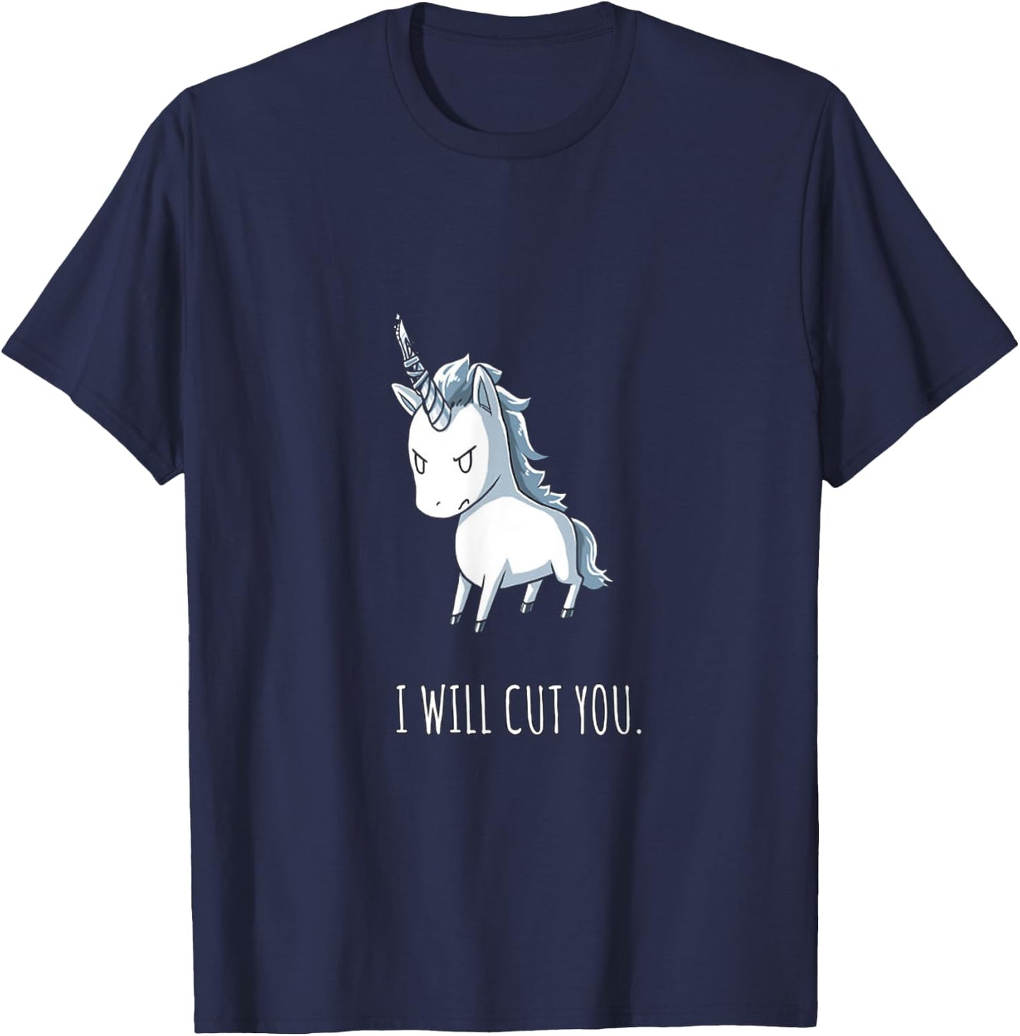 Stabby the Unicorn T-Shirt - T-Shirt | Navy