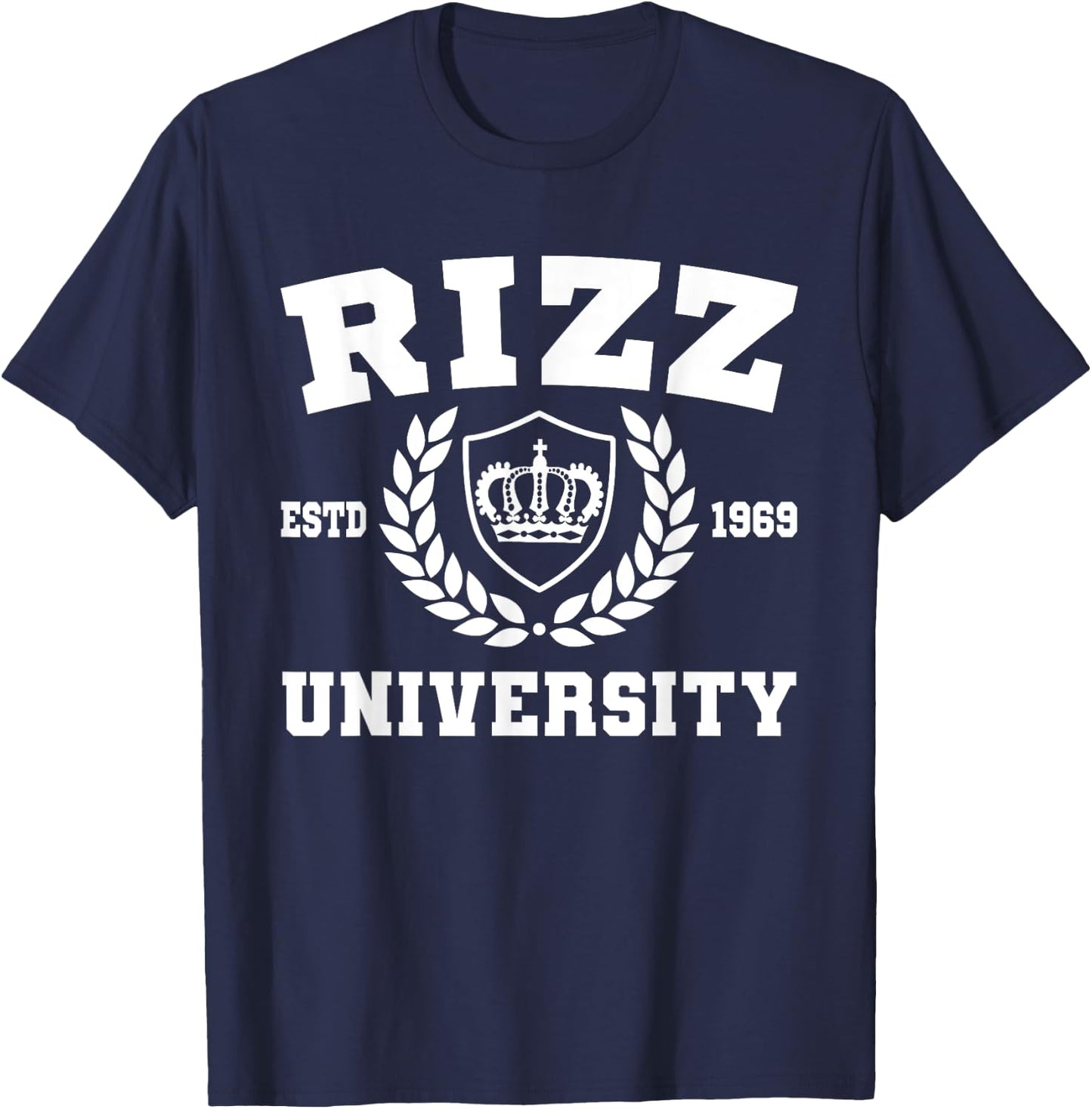 Rizz University Funny Memes W Rizz T-Shirt - T-Shirt | Navy