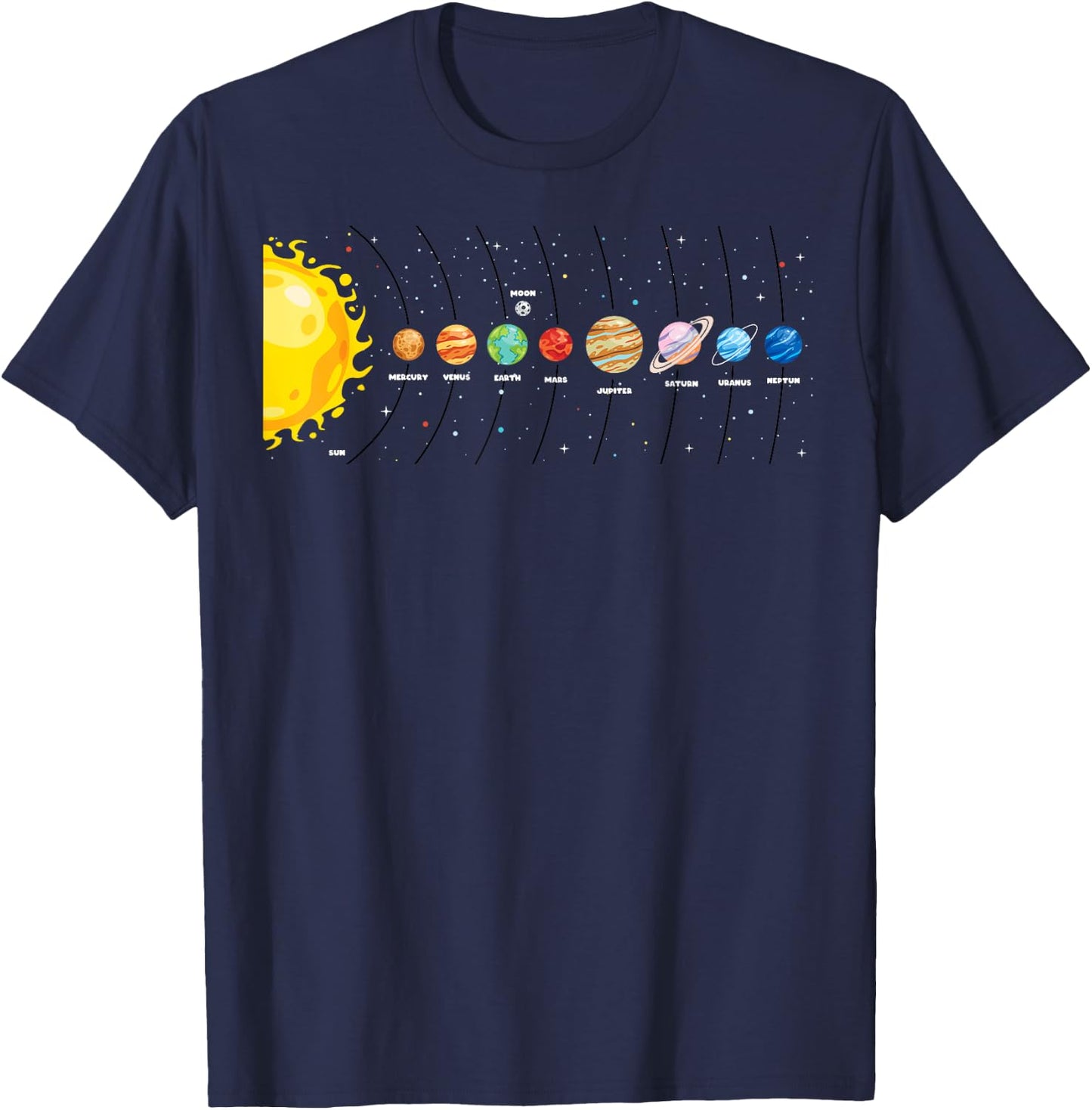 Solar System Galaxy Solar System Graphic Astronomy T-Shirt - T-Shirt | Navy