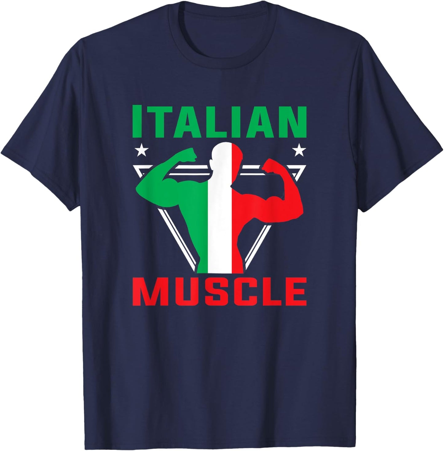 Italian Muscle Funny Italian Heritage Workout Gift T-Shirt - T-Shirt | Navy