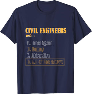 Engineer Joke Funny Civil Engineering T-Shirt - T-Shirt | Navy