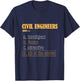 Engineer Joke Funny Civil Engineering T-Shirt - T-Shirt | Navy