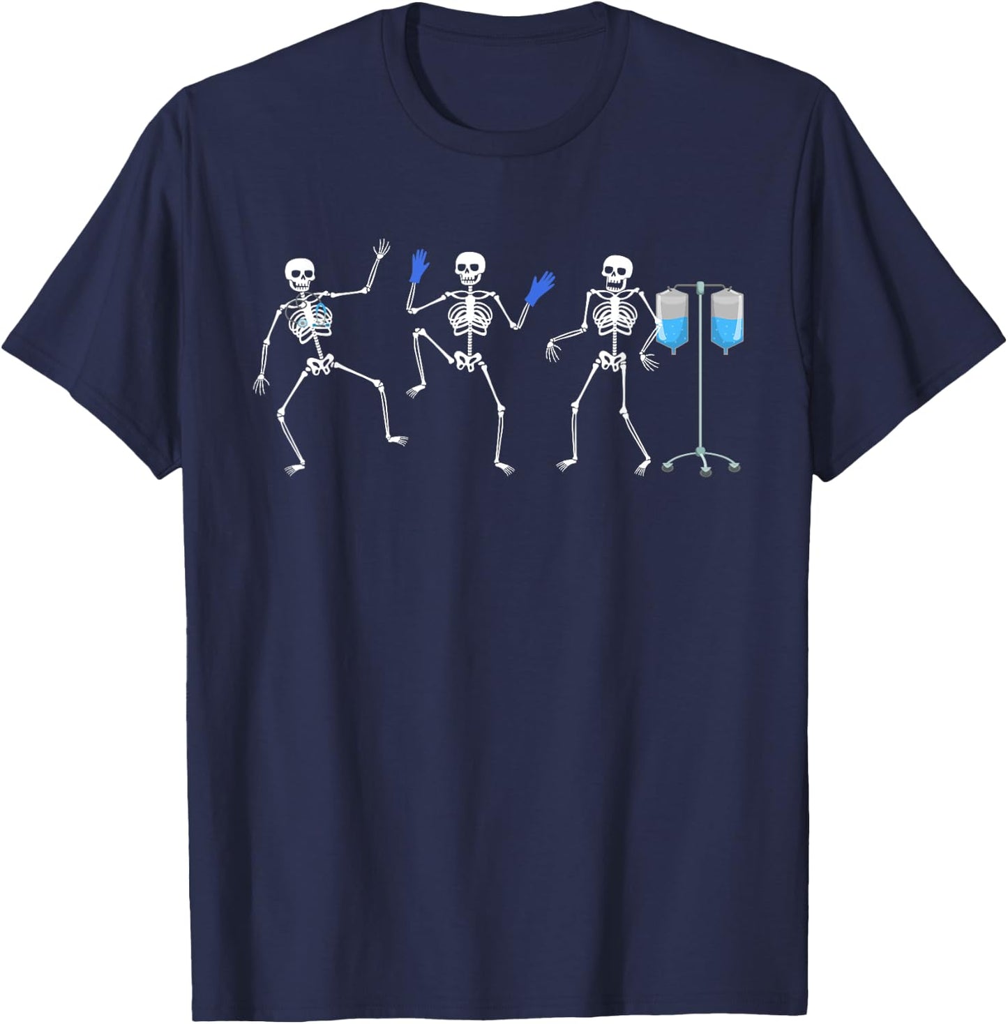 Nurse Skeleton Halloween healthcare Crew Skeleton Nurse T-Shirt - T-Shirt | Navy