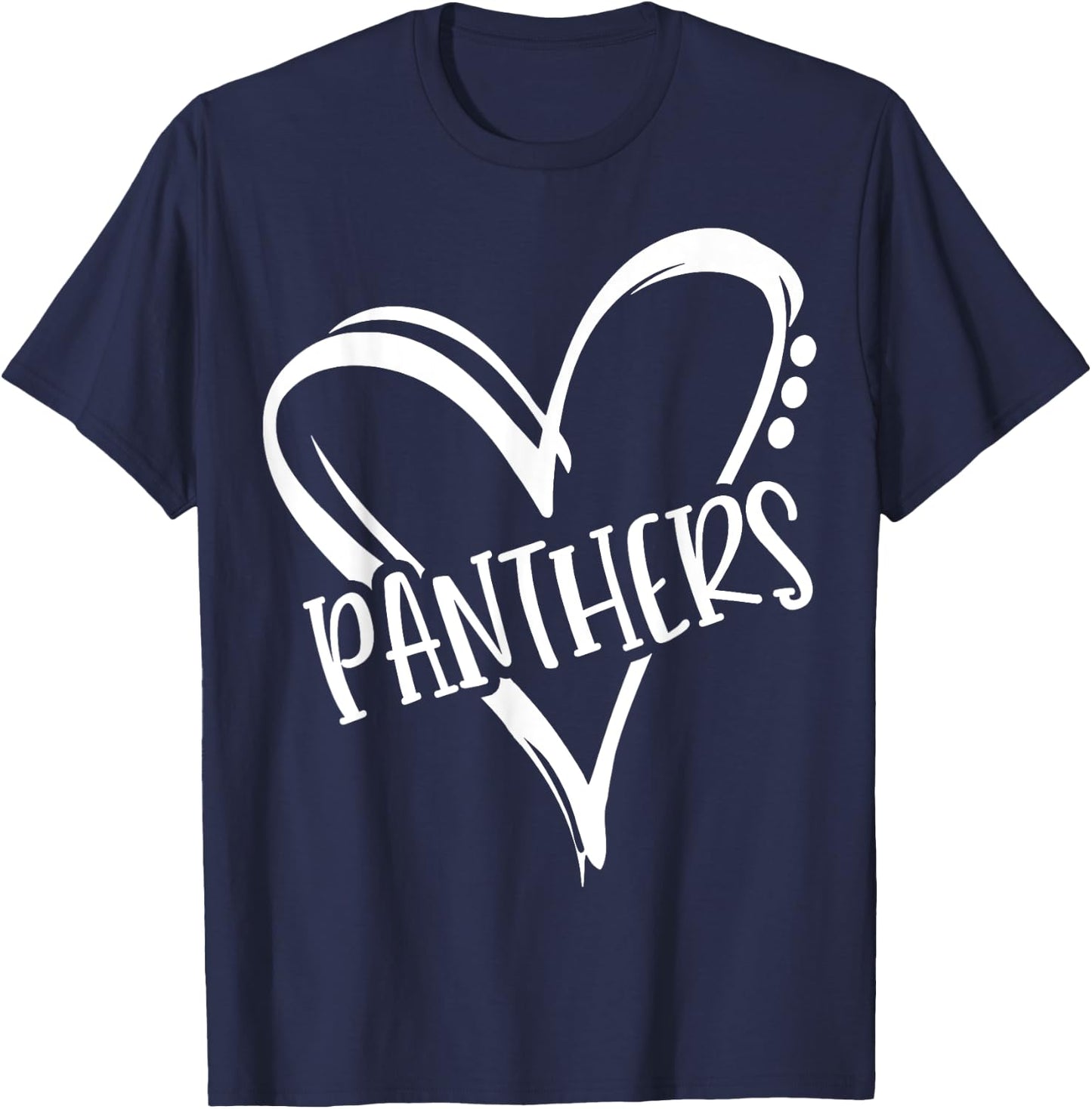 Retro Panthers Mascot, School Spirit, Panthers Sports T-Shirt - T-Shirt | Navy
